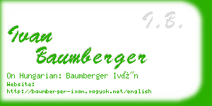 ivan baumberger business card